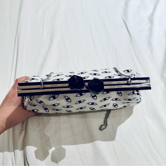 [SOLD] Three-way Eye Print Dumpling Bag, Kawaii Harajuku Alt Style - Picture 4 of 7